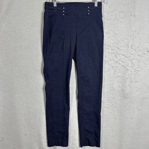 Rafaella Women Comfort Fit Pull On Slim Leg Dress Pants Blue Size 6